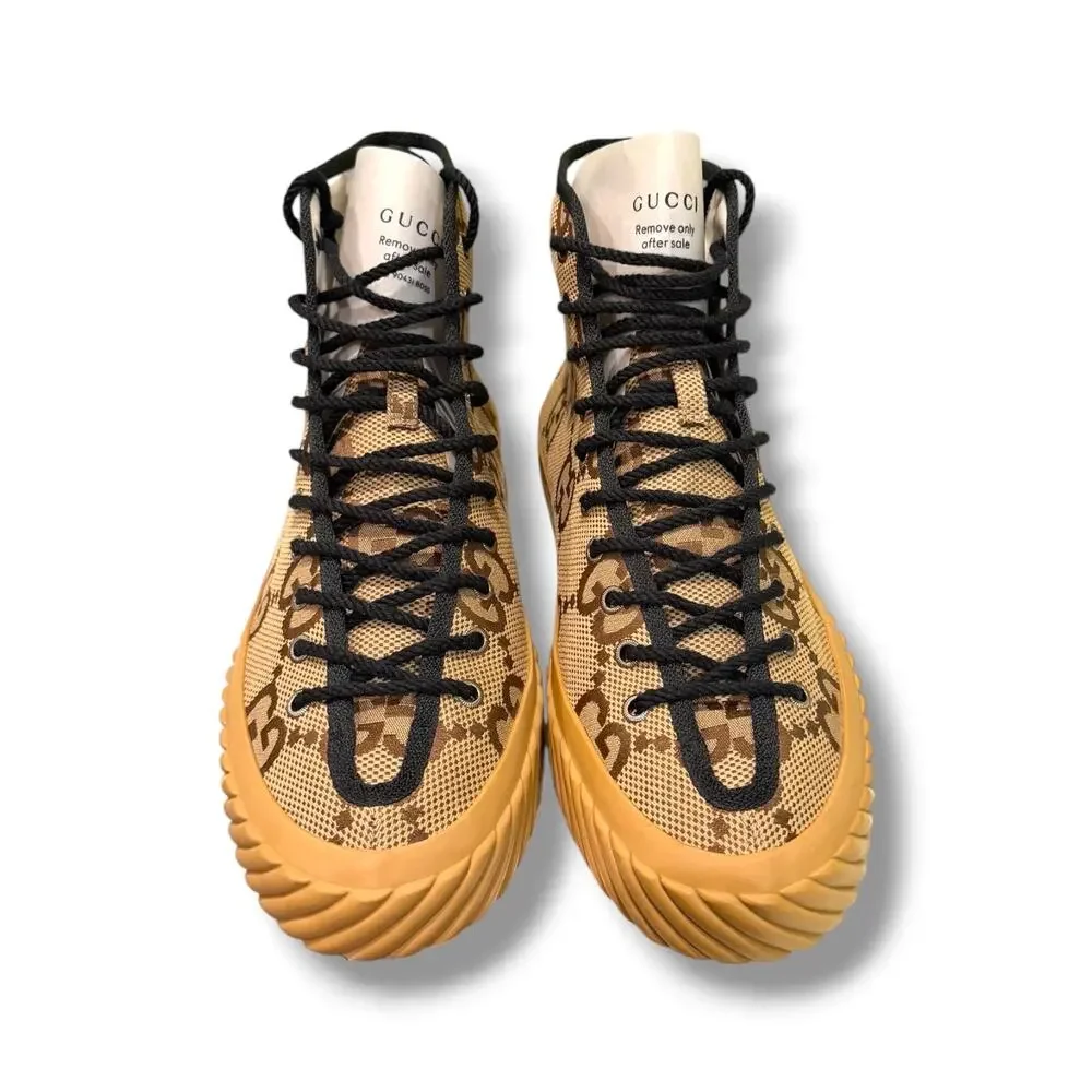 BNWT Gucci GG Monogram Maxi High-Top Sneakers ‘Caramel’ | Size 11.5G (12-13US)